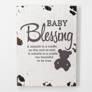 Baby Blessing Plaque.