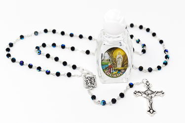 Rosary Beads & Lourdes Water.