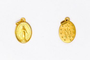 9 Karat Gold Miraculous Medal.