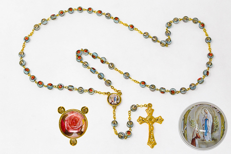 Lourdes Water Rosary Beads.