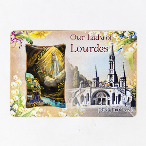 Our Lady of Lourdes Prayer Card.