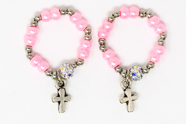 Pale Pink Rosary Ring.