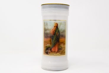 Saint Martha Pillar Candle.