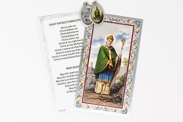 Prayer Card with Saint Patrick Medal.