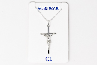 Sterling Silver Crucifix Necklace.